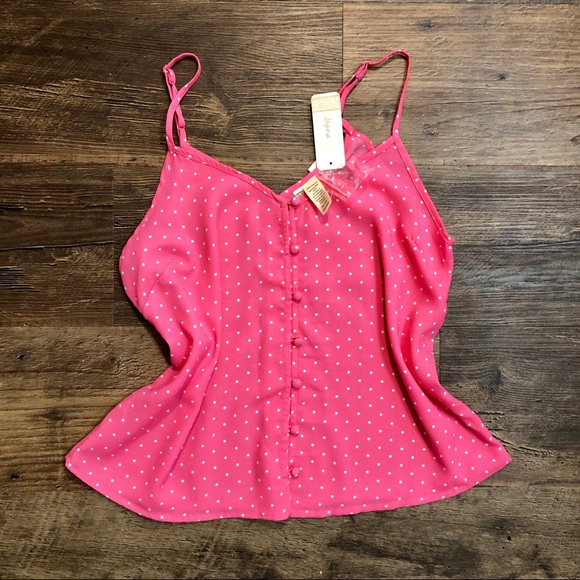 Tops - Pink Polka Dot Tank Top